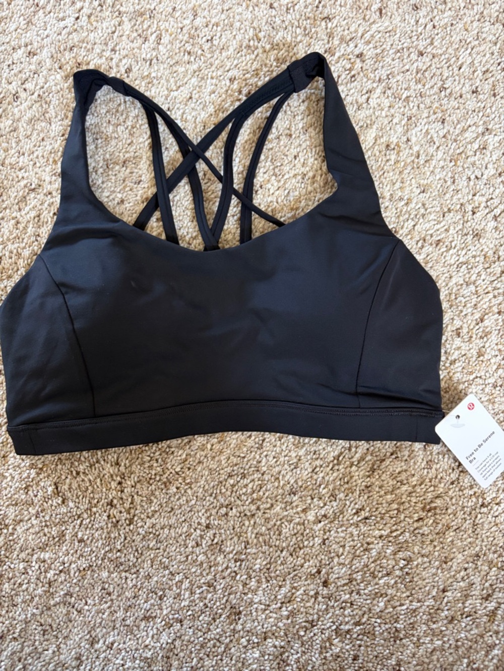 Black Lululemon Free to Be Serene Bra